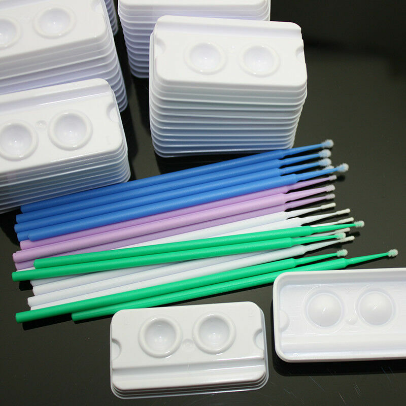 400 Pcs Dental Disposable Micro Brush Micro Applicators Medium 2.0mm 4 Packs