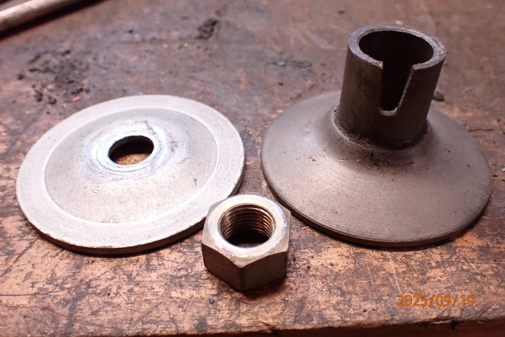 LEFT SIDE ARBOR NUT AND FLANGES FOR DAREX M1 DRILL SHARPENER GRINDER