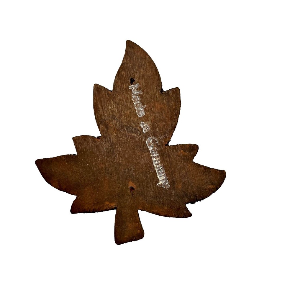 Vintage Original German Black Forest Cuckoo Clock Carved Leaf Replacement 2.75"