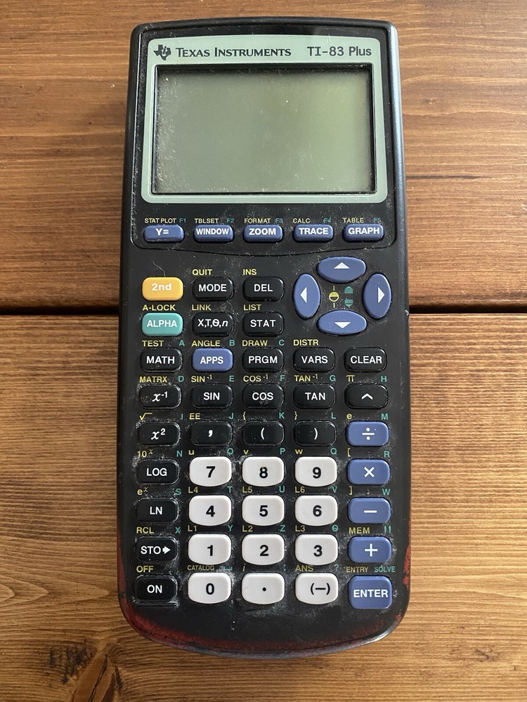 TI-83 Plus Texas Instruments Calculator No Cover Tested Working Fresh Batteries