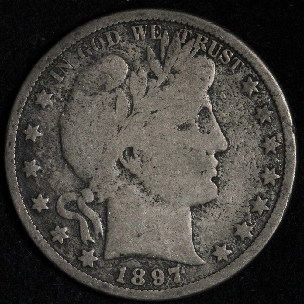 1897-O Barber Silver Half Dollar VG E308 RWCKS