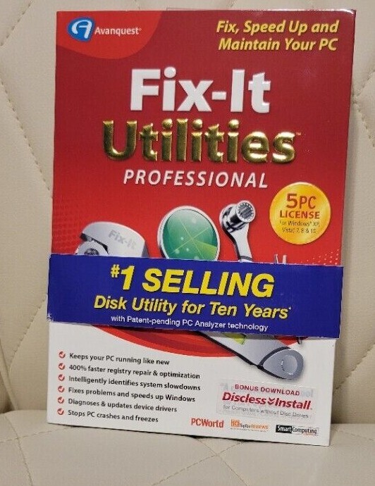 Avanquest Fix-It Utilities Professional  Windows PC Registry Cleaner - NEW -