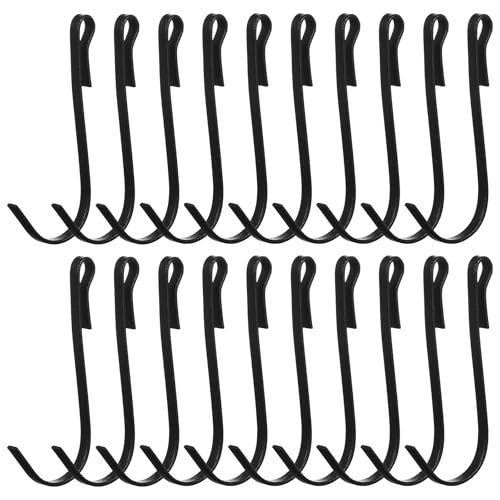 20 Pcs Shelf Hooks Grid Wall Hooks for Wire Shelving Accessories Stainless