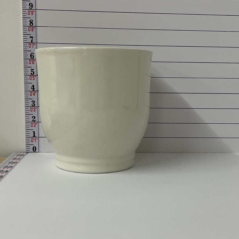 Smith & Hawken Portugal Ivory Ceramic Cachepot
