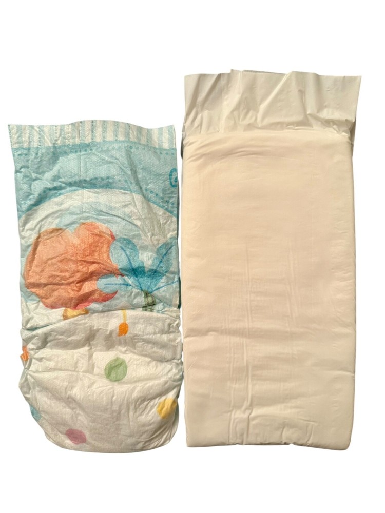 Vintage 1989 Precious All White Plastic Diaper Size Large (Thick)