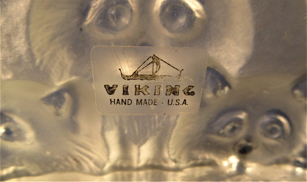 Viking Glass Racoon Bookends