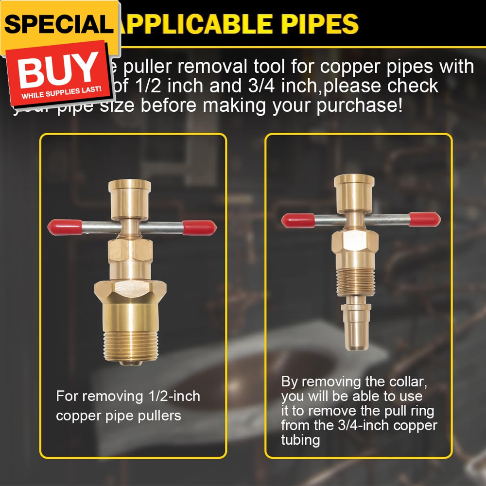 Olive Puller Removal Tool,Ferrule Puller Tool for NPT 1/2” 3/4” Pipe Olive,Not D