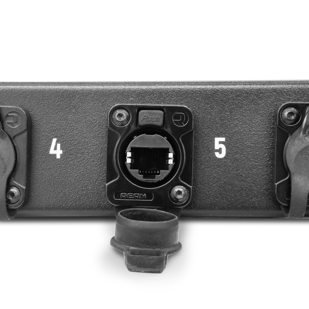 Elite Core 8 Channel EtherCon Rean RJ45 Feedthrough 1U Rack Panel with Cables