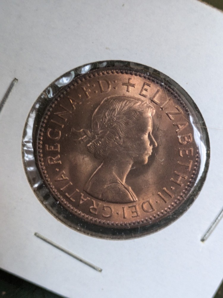 1967 Great Britain 1/2 P Penny  KM#896 Uncirculated