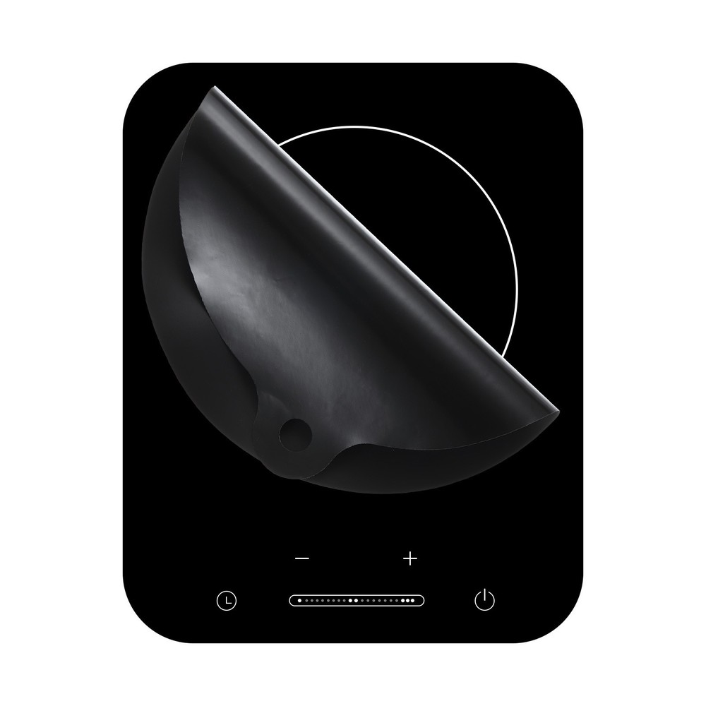 2pcs Induction Cooktop Protector Mats, Round (Black)