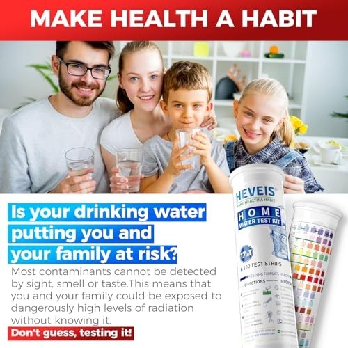 21-in-1 Home Drinking Water Testing Kit - 120 Strips + 4 Bacteria Tests - Tap