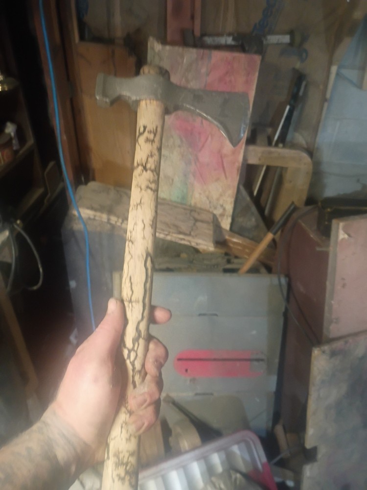 Fractal Burned Crkt Hatchet