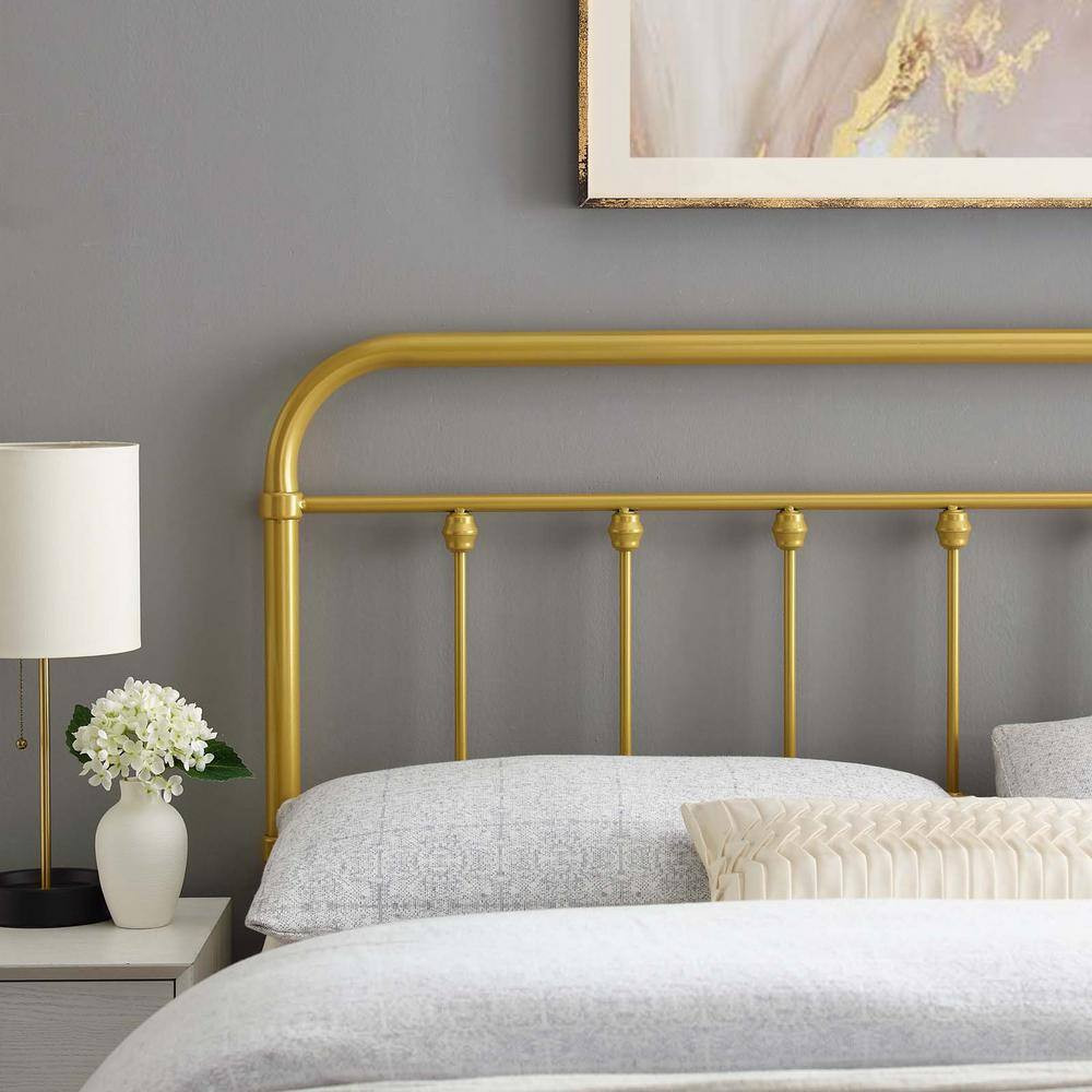 Sage Gold Twin Metal Headboard