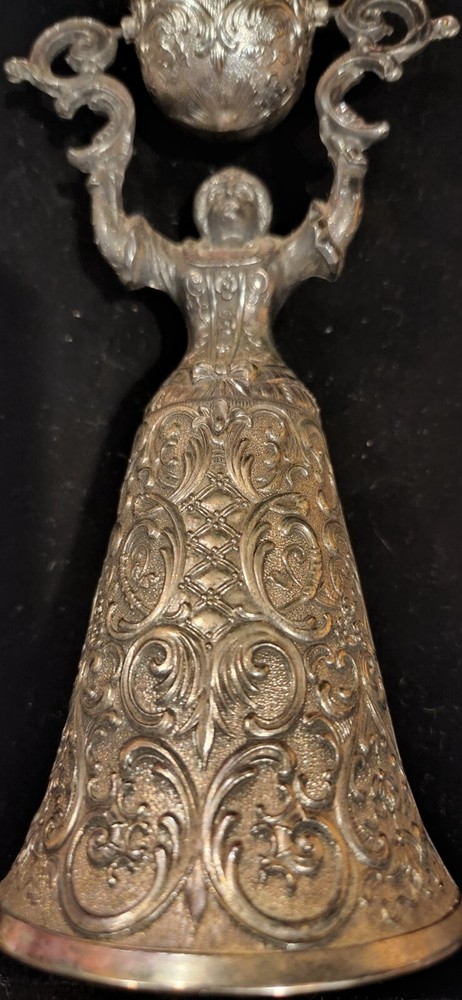 Vintage silver plated double Cup wedding Toasting Goblet Cup - Unsigned