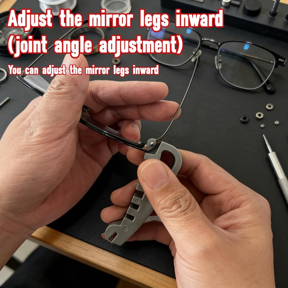 Eyeglass Frame Adjustment Tool with 3-in-1 Screwdriver Kit - Professional Cur...