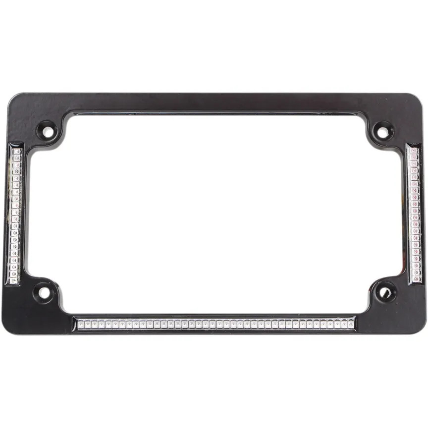 Custom Dynamics TF04-B Black All-In-One LED Flat License Plate Frame Universal