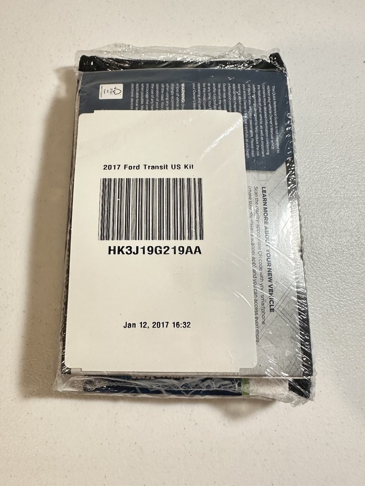 2017 Ford Transit Owners Manual Set OEM