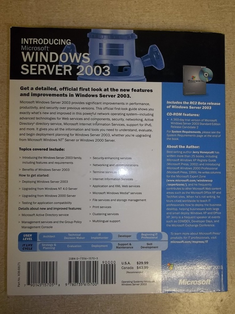 Introducing Windows Server 2003 w/ RC2 Windows Server 2003 *FREE SHIP*