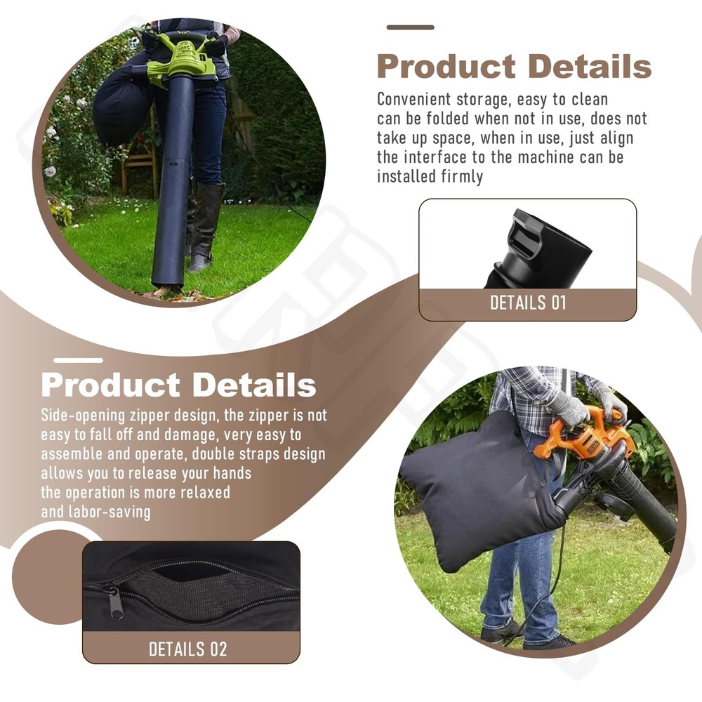 BERPSE 90560020-01 Leaf Blower Shoulder Bag Compatible with Black & BLACK