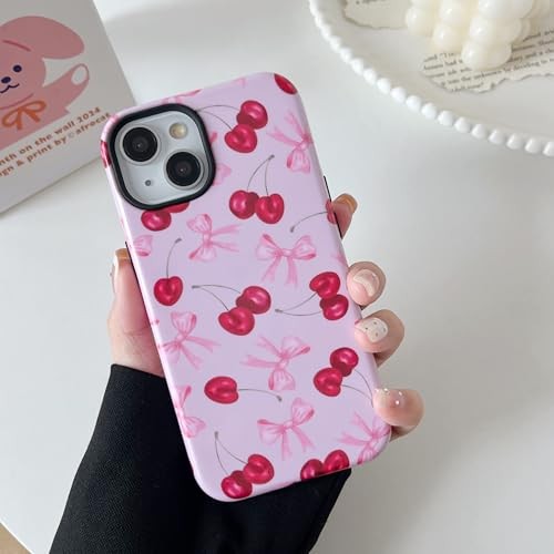 Case for iPhone 14 Plus/iPhone 15 Plus, iPhone 14 Plus/15 Plus Pink Bow/Glossy
