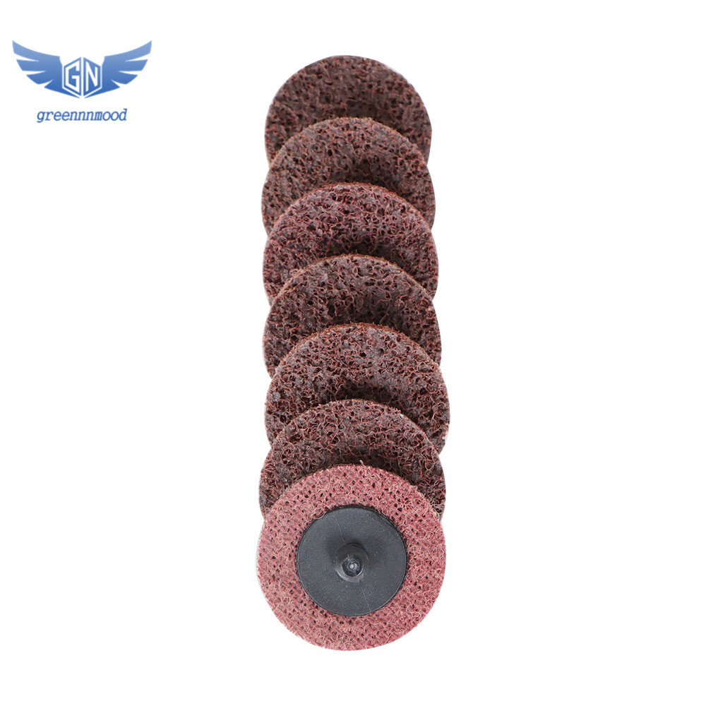 50× 2" Medium Surface Conditioning Discs Roll Lock Die Grinder Sanding Pads New