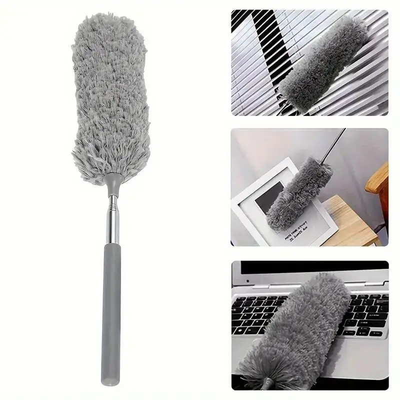 47in Extendable Microfiber Duster Bendable Stainless Steel Pole Washable KitPro