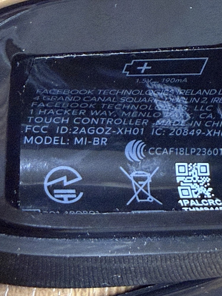 Facebook Meta Oculus Rift MI-BR Controller (Right Only) - Tested And Working