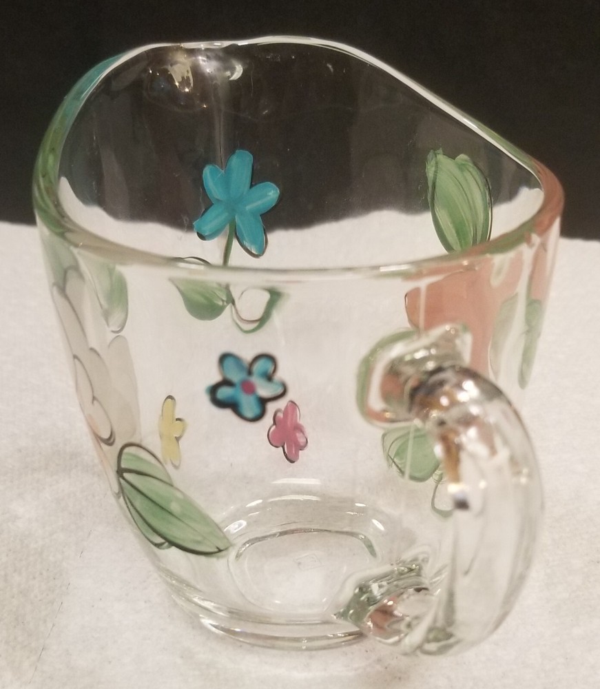 Vintage Beautiful Hand Painted Anchor Hocking Creamer
