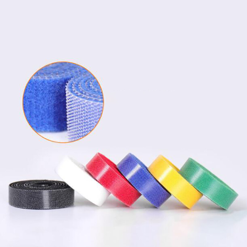 Hook And Loop Cable Ties Reusable Double Sided Straps Width 10mm 20mm Mulitcolor