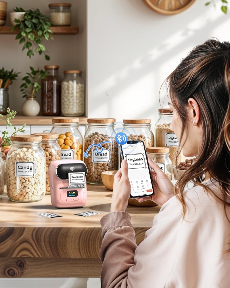 Phomemo M110 Thermal Label Makers- Barcode Label Printer Bluetooth Label Maker