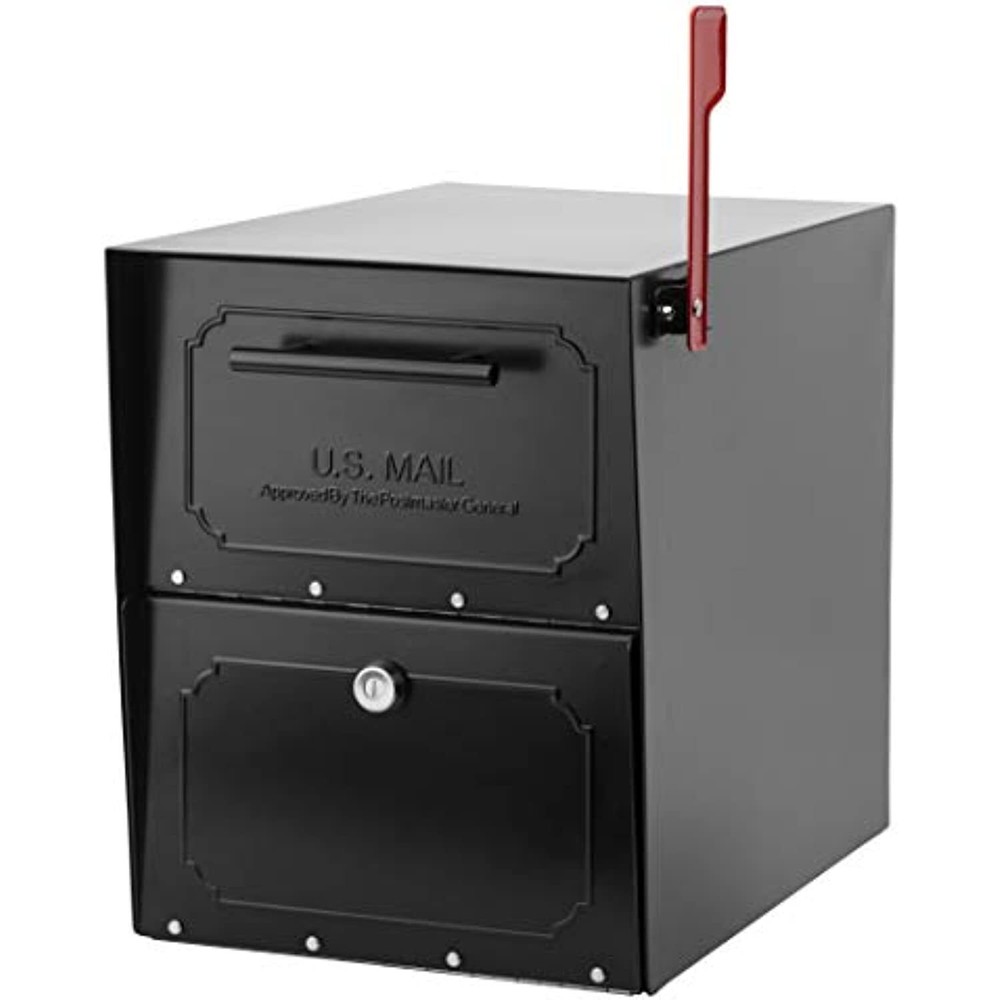 Architectural Mailboxes 620020B-10 TriBolt High Security Parcel Mailbox, Black