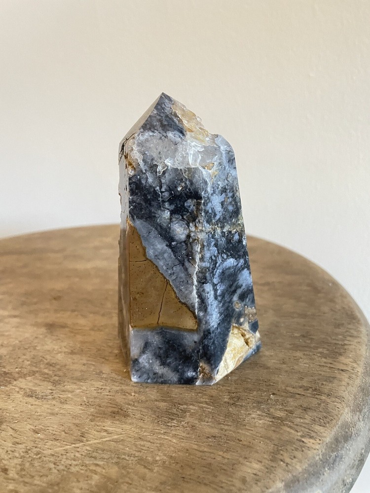 Stunning Blue & Gold Jasper Crystal Point