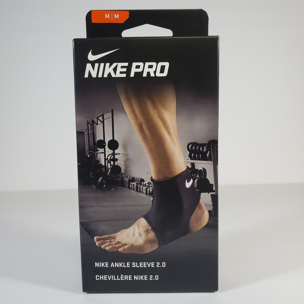 Nike Pro Ankle Sleeve 2.0 Pull On Lightweight Compression Fit Support Size M