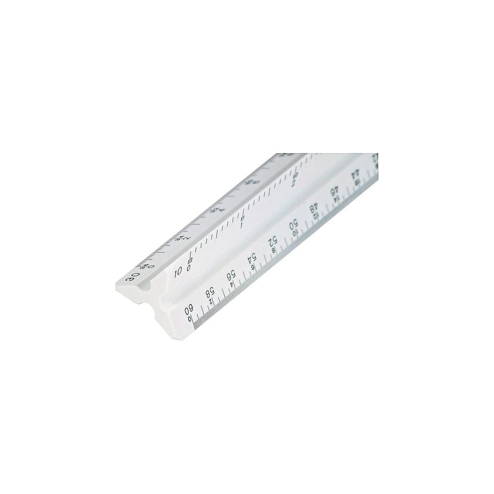 STAEDTLER 12in Engineer Scale Ruler - Triangular Engineering Ruler with 6 Sca...