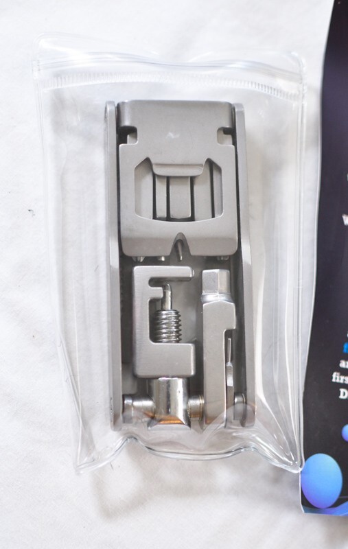 Fipos bicycle saddle bag and multitool lightweight quick release water resistant