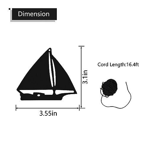 Replacement Wind Catcher, Wind Chime Sail Replacement with 16FT Nylon Cord,