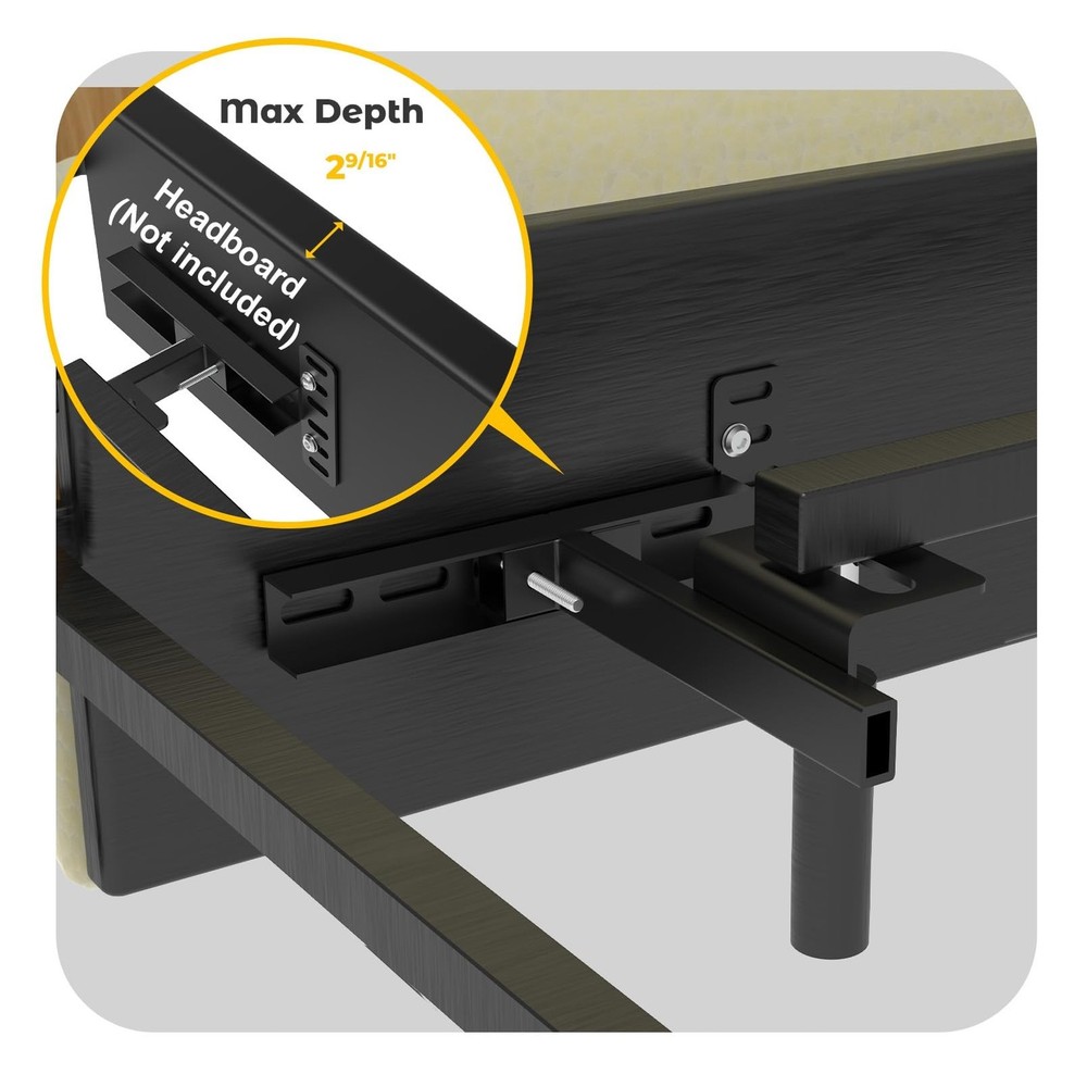 Headboard Brackets for Metal Bed Frame, Universal Adjustable Brackets for Hea...
