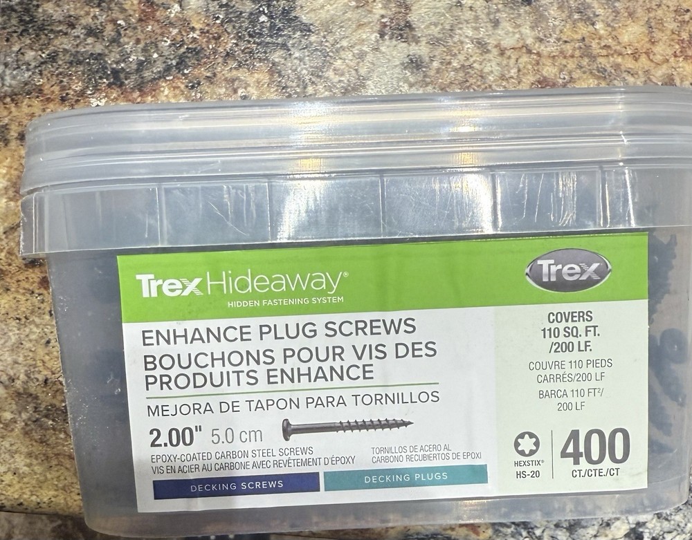 Trex Enhance Decking Plug Screws 400ct