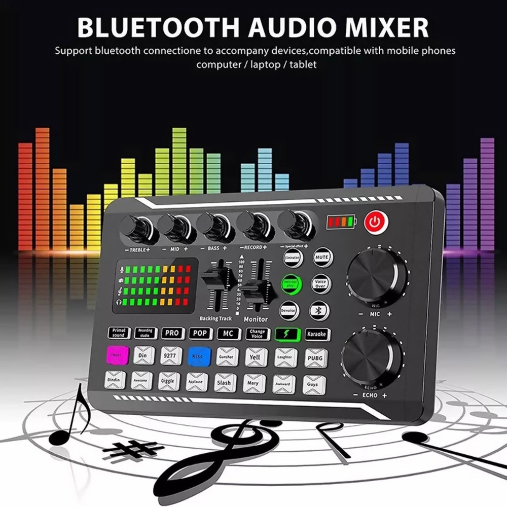 Multi-function Sound Card F998 Audio Processing Equipment Easy to operate