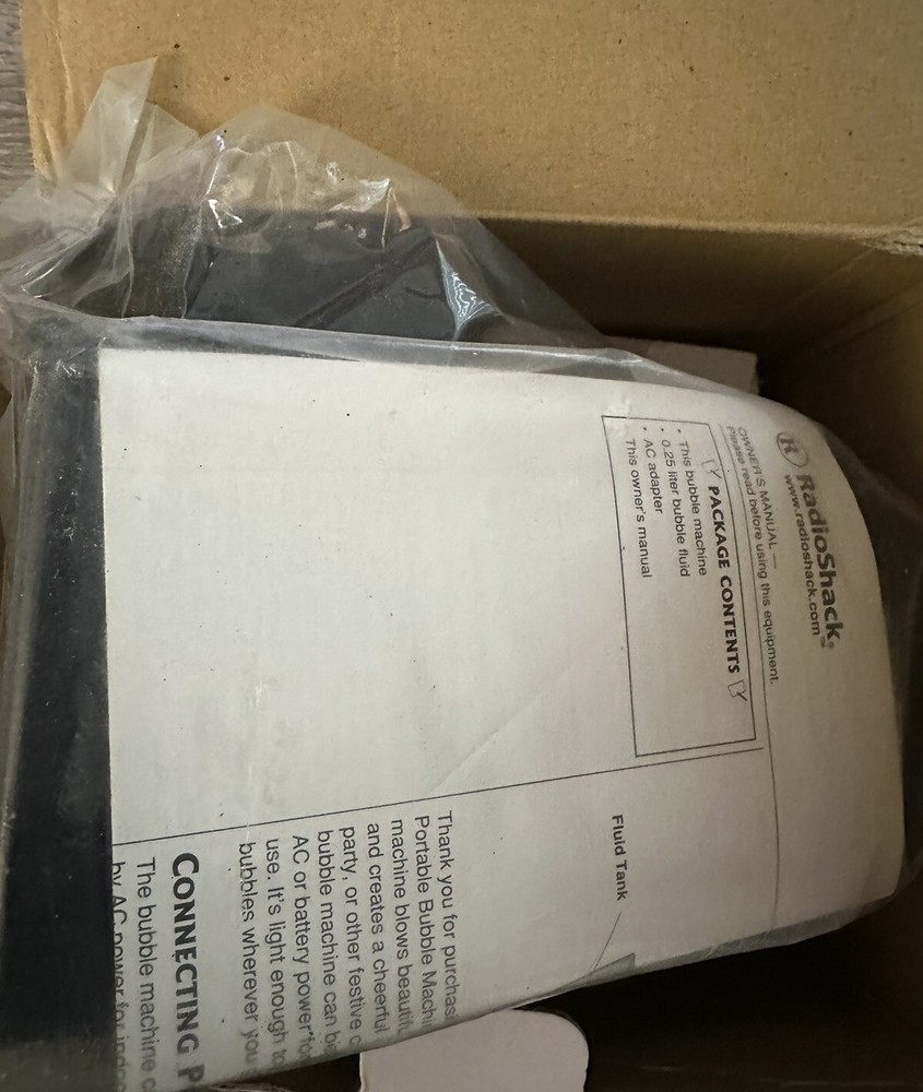 Radio Shack Portable Bubble Machine NIB