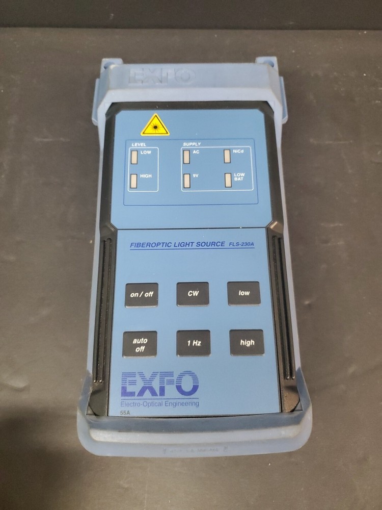 Exfo Fiberoptic Light Source Meter FLS-230A w/Case Leads AS IS
