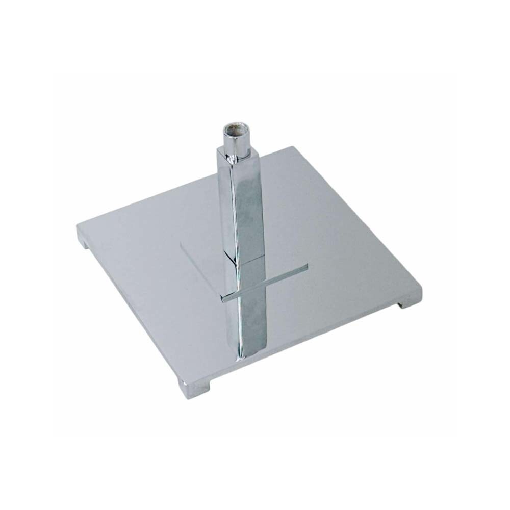8''L x 8''W x 6''H Chrome Square Parsons Base 5/8" Thread Fitting Display Base