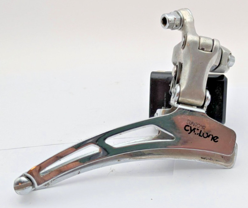 SUNTOUR CYCLONE FRONT DERAILLEUR JAPAN MAEDA 28.6 SILVER BOTTOM PULL