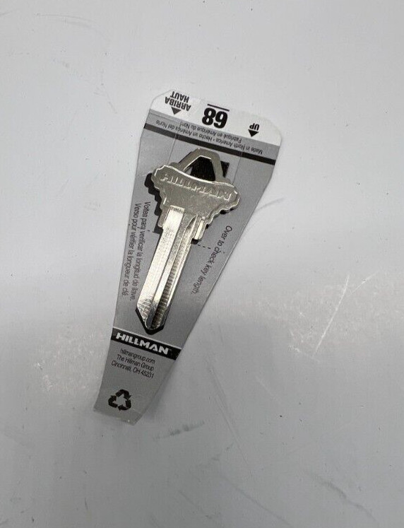QTY 19 Hillman Brass Universal Single Sided Blank Key #68
