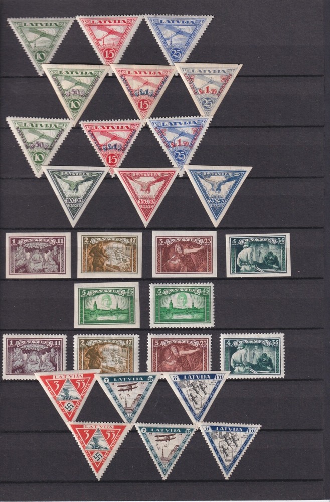 LATVIA 1920/1939 27 COMPLETE SETS + 2 BLOCKS MLH