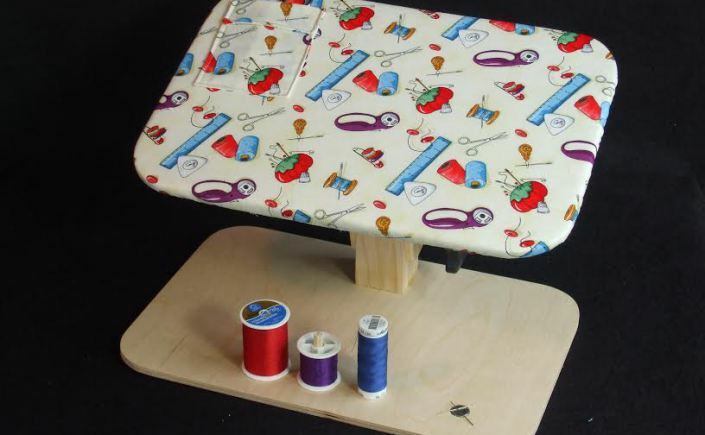 Lap App Adjustable lap table for needlework