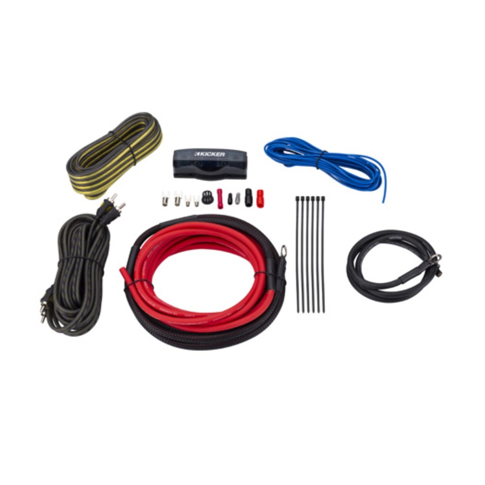 Kicker V-Series Complete 8 AWG 2 Channel Amplifier Installation Wire Kit 47VK8
