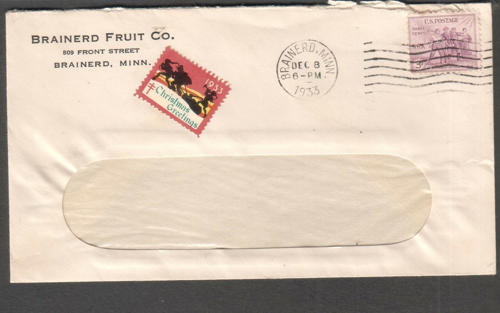 1933 cover Brainerd Fruit Co Minnesota