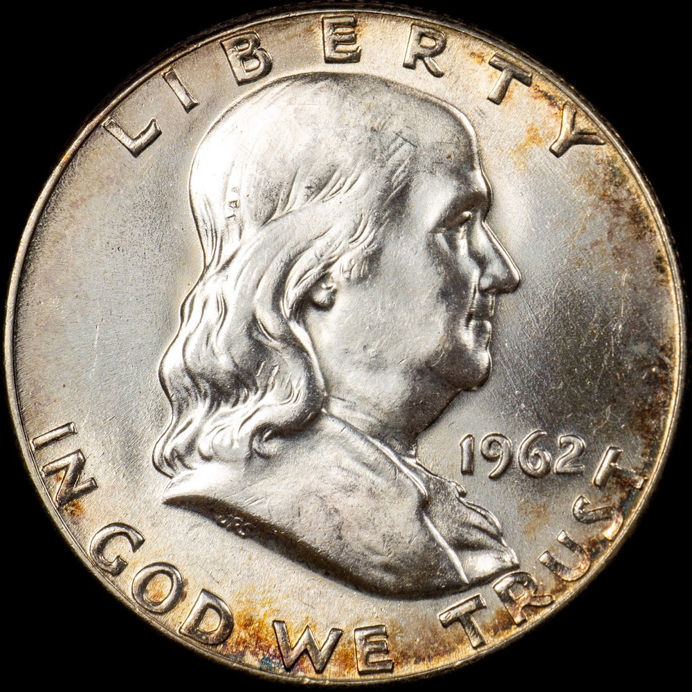 1962 Franklin Half Dollar - Nicely Toned - CH BU!
