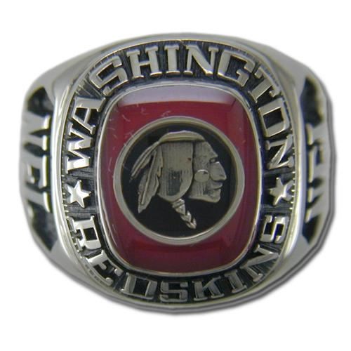 Washington Redskins Large Classic Silvertone NFL Ring
